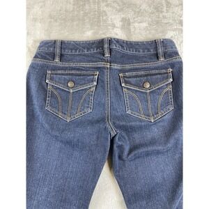 Ann Taylor LOFT Jeans Women's Flare Dark Size 4 Snap Flat Back pockets 30x32